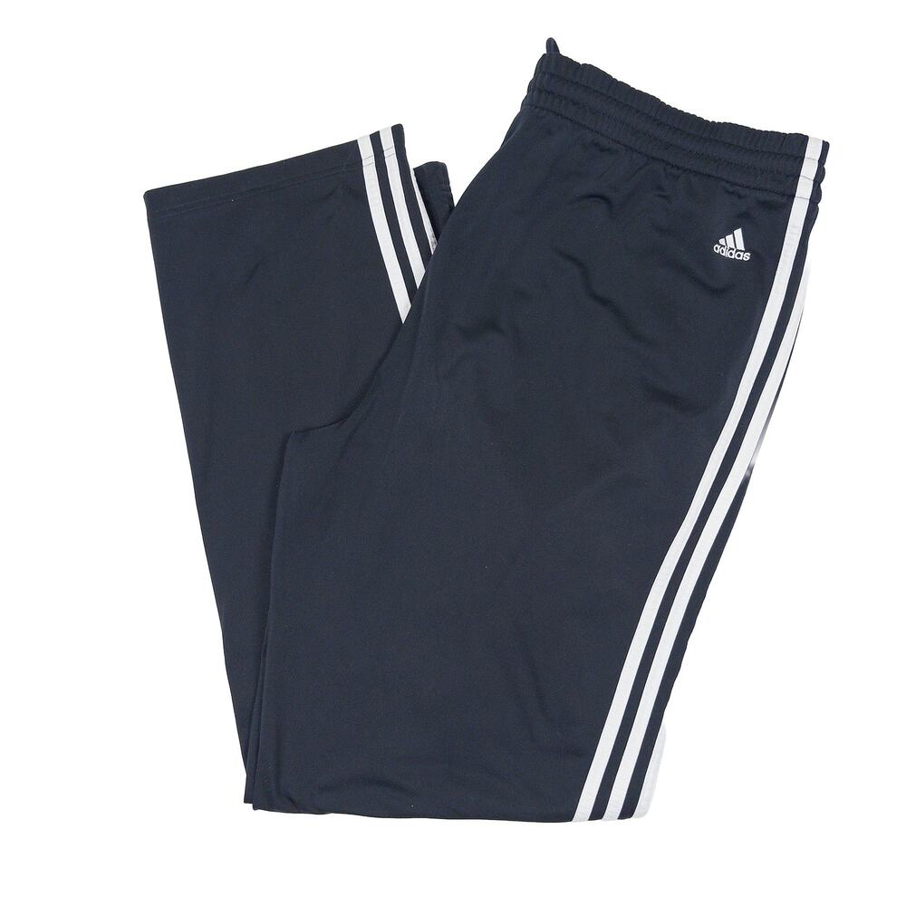 VTG Adidas Track Pants 2005 Mens L Black White 3 Stripe Streetwear Y2K 2000s